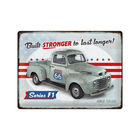 Nostalgic-Art Ford T1 Built Stronger Since 1948 30x40cm Large Metal Sign Plaque