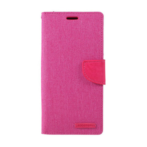 Goospery Canvas Diary Case for iPhone 14 Pro - Pink