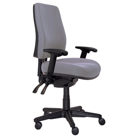 Buro Roma 3 Lever High Back With Seat Slide With Arms Charcoal