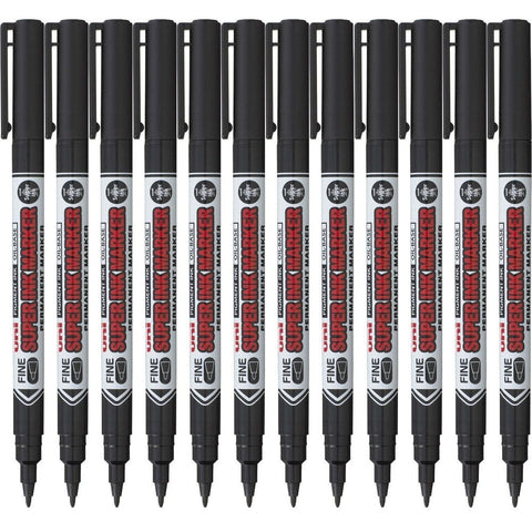 Uni-Ball PNA125 Box 12 Super Ink Permanent Marker Fine (Black)