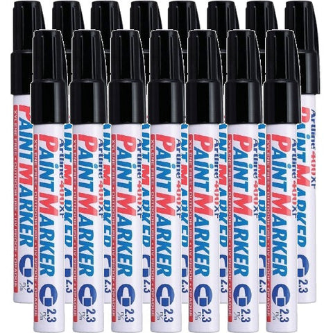 Artline 400 Paint Marker Bullet Tip 2.3mm Box of 15 (Black)