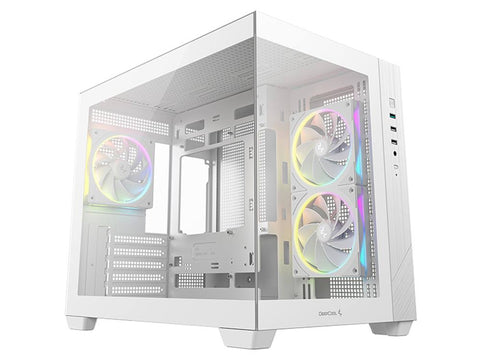 DeepCool CG330 3F WH Micro-ATX Case - White