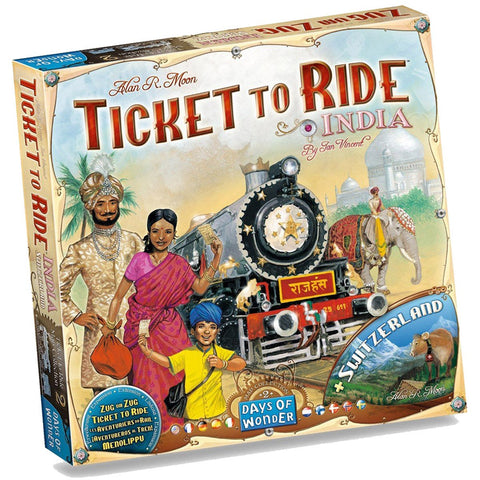 Days Of Wonder Ticket to Ride India & Switzerland Expansion