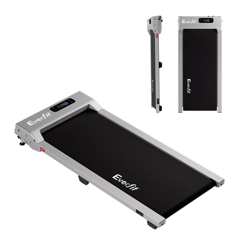 Everfit 3 in 1 Walking Pad Treadmill 12% Incline Treadmills 38cm Belt Silver