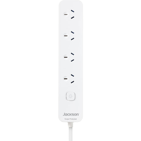Jackson 3 Metre Lead Surge Protected Board w/ 4 x Power Socket Outlets