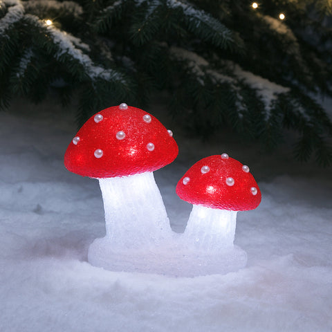 Lexi Lighting Acrylic Mushroom Christmas Lights