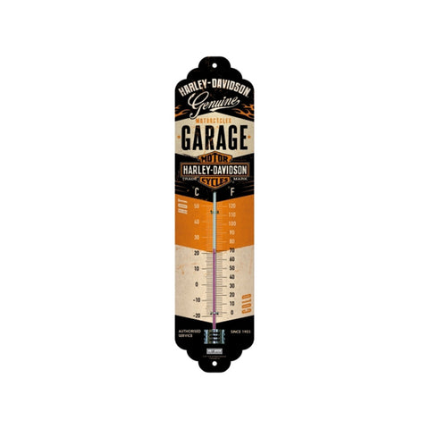 Nostalgic-Art Wall Metal Thermometer Harley Davidson Garage 28x6.5x2cm