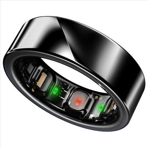 Luna Smart Ring Gen 2 Health Sleep Tracker Titanium Size 13 Midnight Black