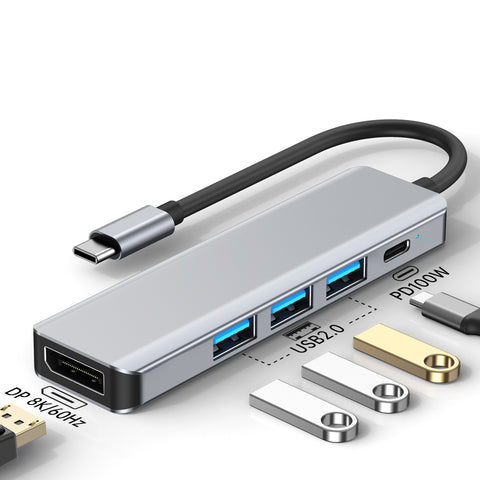 SGY 5-in-1 USB-C Hub with 100W PD and 8K HDMI