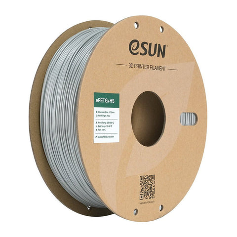 eSun PETG+HS High Speed 3D Print Filament 1.75mm 1kg - Silver