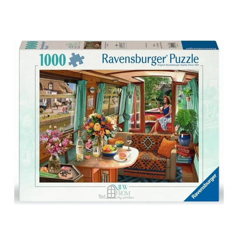 Ravensburger 1000pc View from My Window No 1 Canal Boat Puzzle