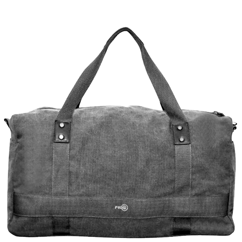 FIB Canvas Travel Duffle Bag Casual Duffel 52cm Black