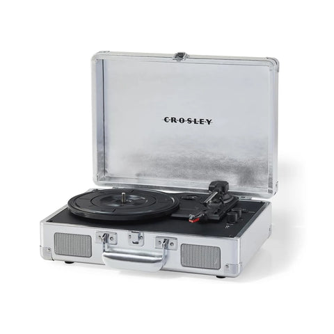 Crosley Cruiser Portable Bluetooth Turntable – Record Player (Silver)