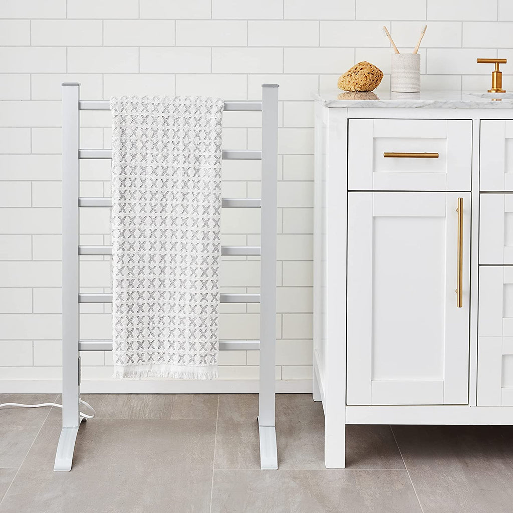 Lenoxx Standing Heated Towel Rail Vertical Warming Towel Rack - JB Hi-Fi