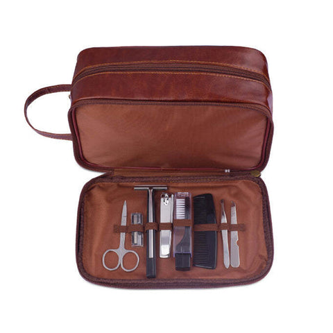 Men's Republic On The Go Portable Toiletry/Overnight Bag With Grooming Set 9pc