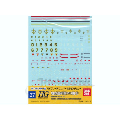 Bandai Gundam Decal 37 HGUC Earth Federation MS 2 No.2 Set