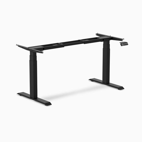 Desky Dual Sit Stand Desk Frame - Matte Black