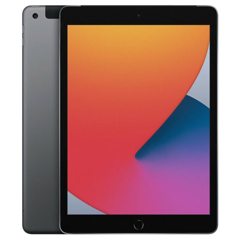 Apple iPad 8th Gen. 128GB Space Grey(Unlocked) A2429 Wi-Fi+Cellular 10.2" [~Refurbished: Very Good]