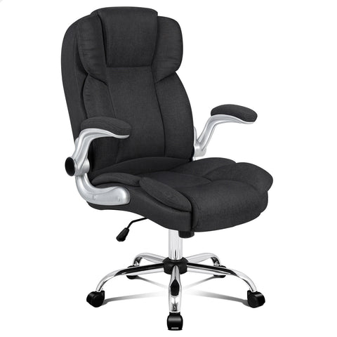 ALFORDSON Office Chair Executive Computer Fabric Work Seat (Black)