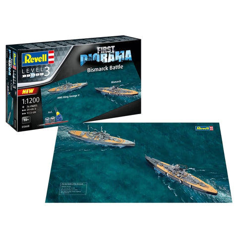 Revell 1/1200 First Diorama Set Bismarck Battle