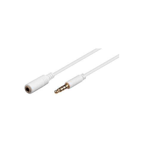 Goobay 3m 3.5mm AUX Extension Cable 4-Pin (White)