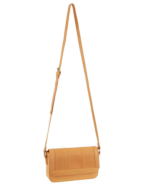 Pierre Cardin Leather Crossbody Bag 22cm Apricot