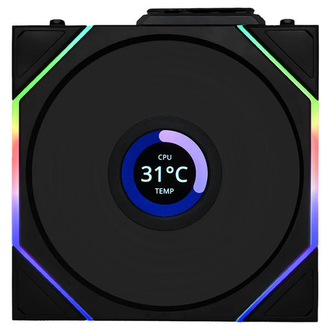 Lian Li 12RTLLCD1W1B Uni Fan TL LCD 120mm Wireless Reverse Blade Fan