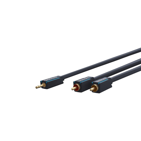 Clicktronic 3.5mm AUX to RCA Cable 2m (Black)