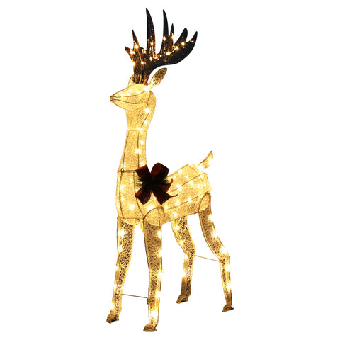 Jingle Jollys Christmas Lights 150cm Reindeer 100 LED Decorations
