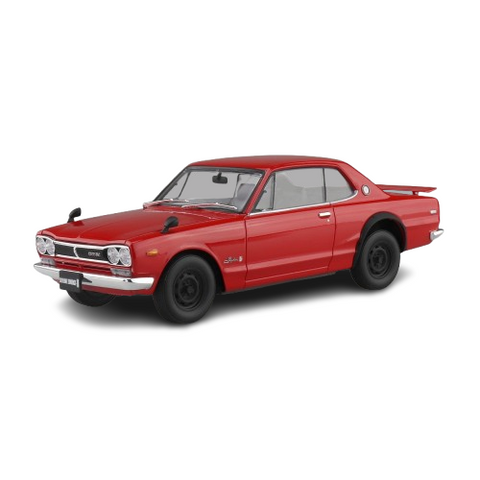 Aoshima 1/24 Snap KPGC10 Skyline HT 2000 GT-R 1970 Red