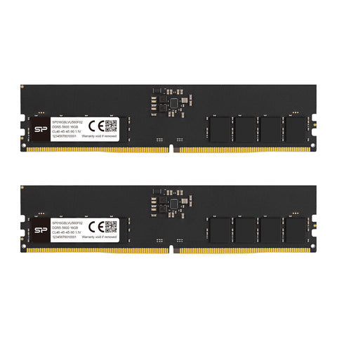 SP Silicon Power Upgrade 32GB (2x16GB) DDR5 Dual Rank 5600MT/s CL46 1.1V UDIMM Desktop PC Computer RAM Memory Module - SP032GBLVU560F22