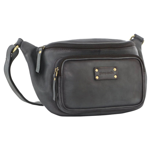 Pierre Cardin Women's Leather Sling Bag - Black