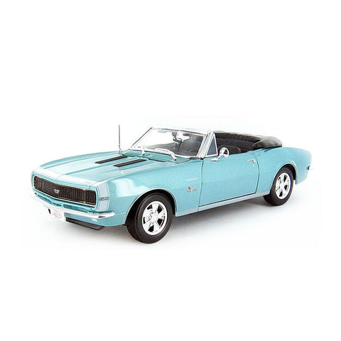 Maisto Licensed 1:18 Scale Chevrolet Camaro SS 396 Convertible 1967 Diecast Model Car (Turquoise)