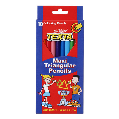 Texta Maxi Triangular Colouring Pencils [10-Pieces]