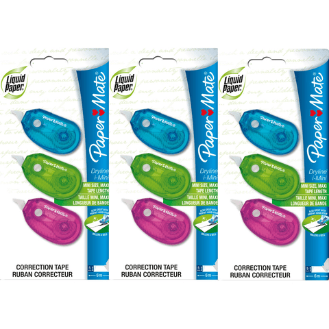 Liquid Paper Dryline I-Mini Correction Tape 5mmx6m [Pack 9]
