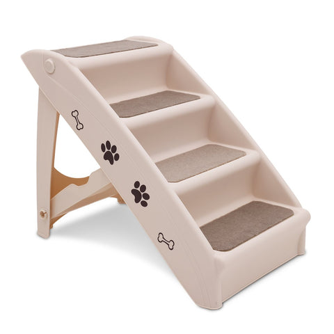 Furtastic 50cm Foldable Pet Step Ladder Stairs (White)