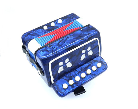 Kids Button Accordion Bass Treble MA218-BLU (Blue Shell Finish)