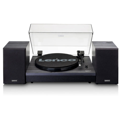 Lenco LS-301 Turntable with Bluetooth Connectivity & 2 Separate Speakers Black
