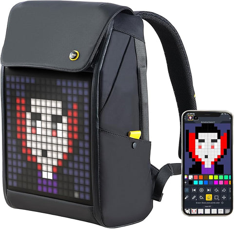 Divoom Pixoo Backpack-M Innovative Smart LED Backpack (Black)