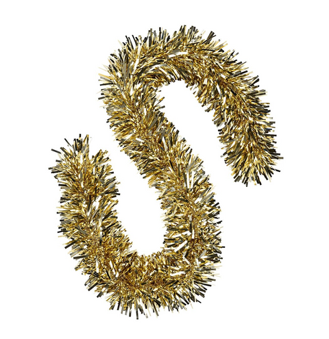 Premium Jumbo 6ply Champagne Gold Wide Cut Frazzle Tinsel 2m x 20cm