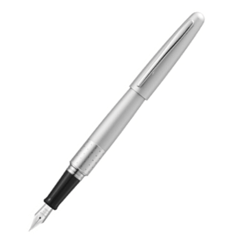 Pilot Metropolitan Fountain Pen Medium Nib Black (Silver Barrel)
