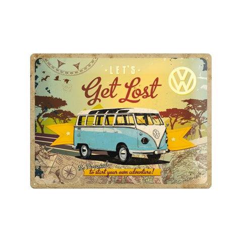 Nostalgic-Art Lets Get Lost 30x40cm Large Metal Tin Sign Plaque