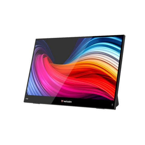 Verbatim Portable Touchscreen Monitor HD 1080p Light Laptop 15.6" Screen Black
