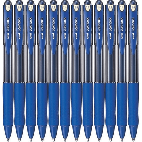Uni-Ball SN-100 Laknock Retractable Ballpoint Pen Broad 1.4mm (Blue) [Box 12]