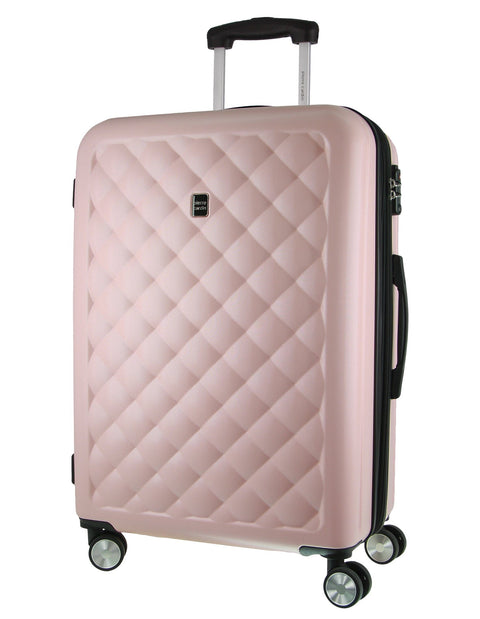 Pierre Cardin 4 Wheel Large Hard-Shell TSA Lock Travel Luggage 80cm Rose