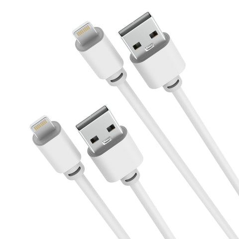 Laser 2m (2-pack) MFi Lightning Cable (White)