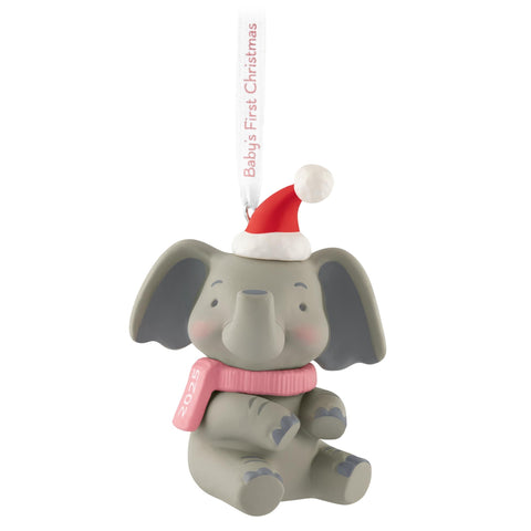 Baby Girl's 1st Christmas ,Elephant - 2025 Hallmark Keepsake Christmas Ornament
