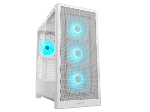 Cougar MX230 RGB Mid-Tower PC Case - White (5V 3 Pin (ARGB) / 3 Pin (Fan))