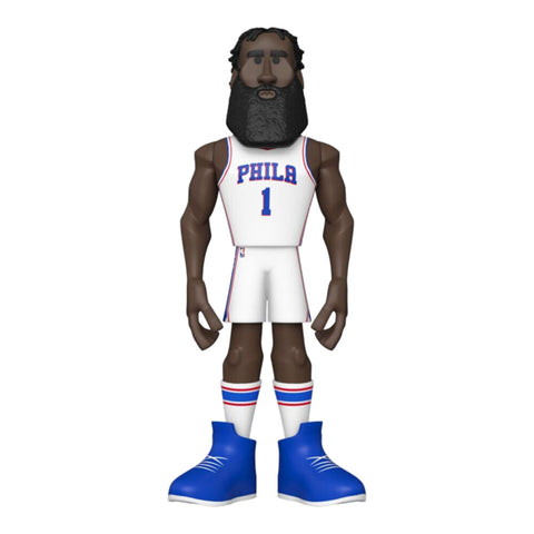 NBA Basketball James Harden 76ers Gold Premium Vinyl Action Figure Toy 12"
