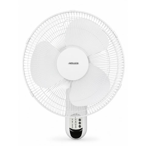 Heller 40cm Wall Fan with Remote Control  (White)